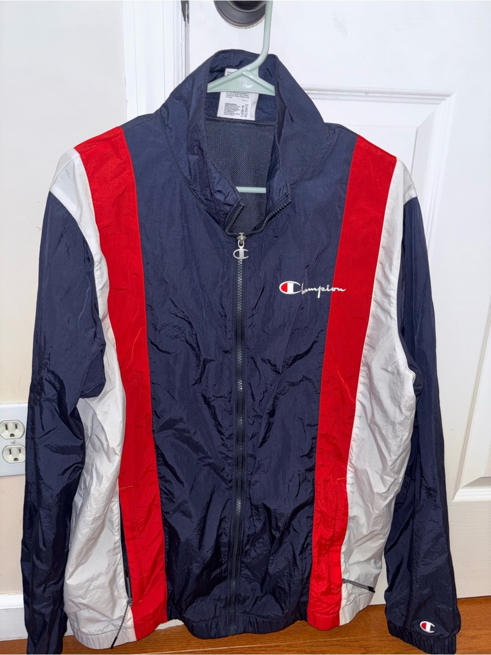 Champion Navy, Red & White Retro Track light Jacket windbreaker